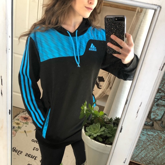 black and blue adidas hoodie